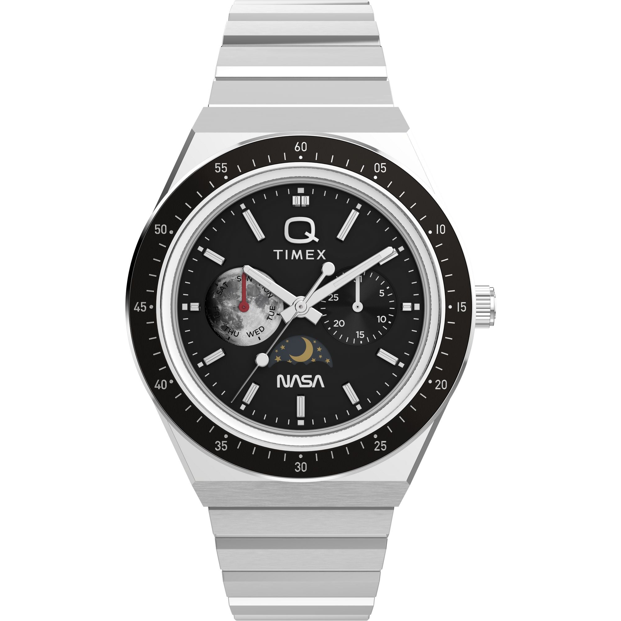 Q Timex NASA  40mm Stainless Steel Bracelet Watch